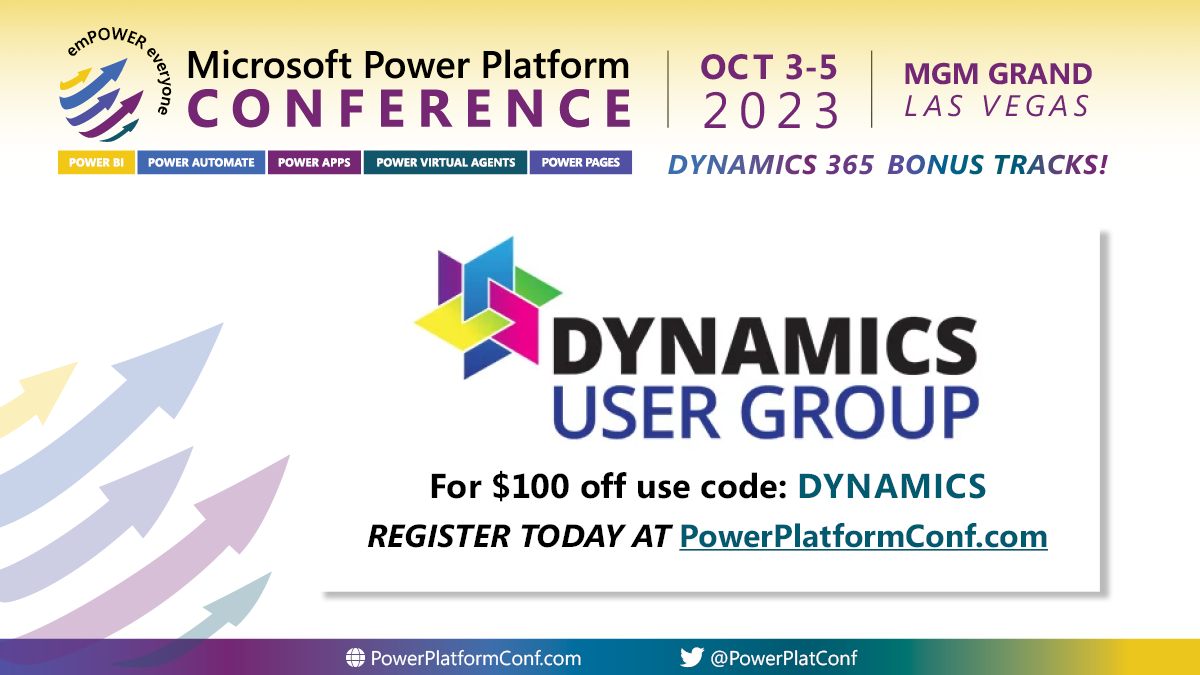 Microsoft Power Platform Conference 2023 Dynamics User Group